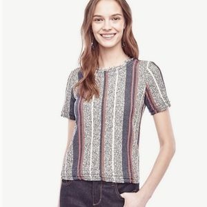 Racer stripe fringe tee